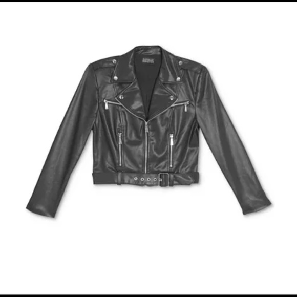 Danielle Bernstein faux-leather moto jacket. - Picture 5 of 5